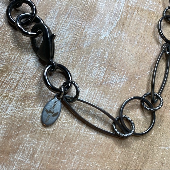 LOYAL MUSE Hematite & Natural Obsidian Black Crystal Chandelier Pendant Rustic - Picture 5 of 6